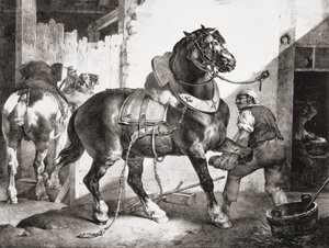 La fucina, da Etudes de Cheveaux, 1822